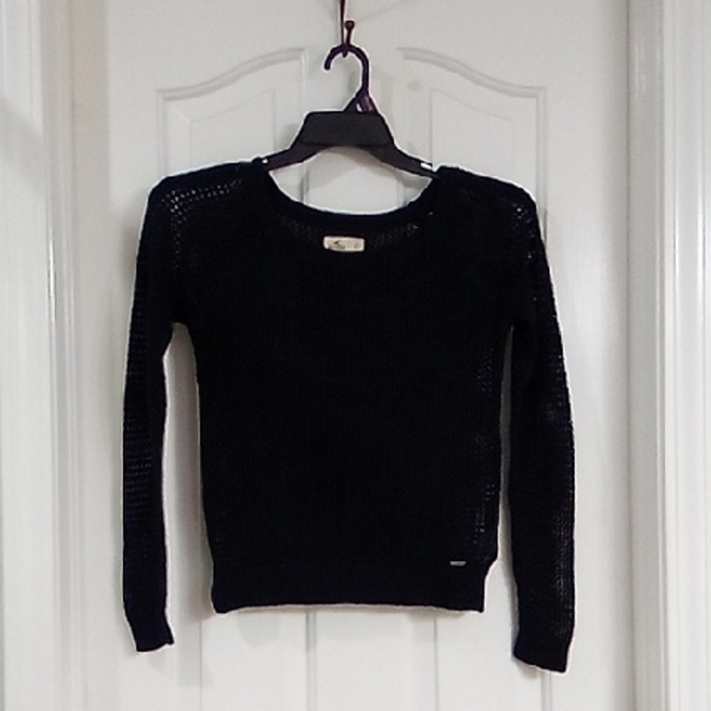 Hollister Navy Knit Scoop Neck Sweater